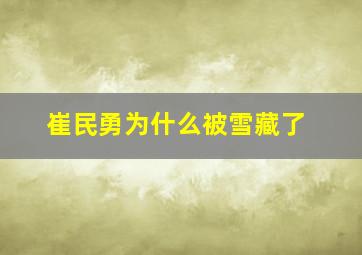 崔民勇为什么被雪藏了