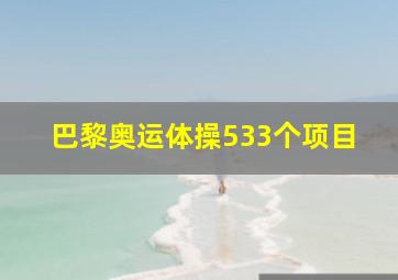 巴黎奥运体操533个项目