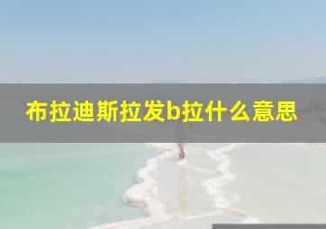 布拉迪斯拉发b拉什么意思