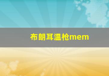 布朗耳温枪mem