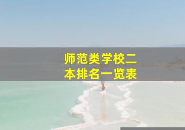 师范类学校二本排名一览表