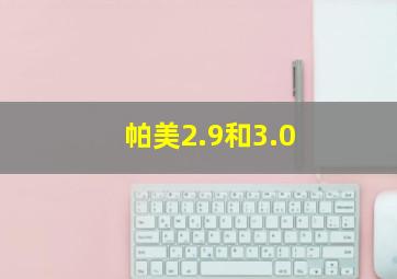 帕美2.9和3.0