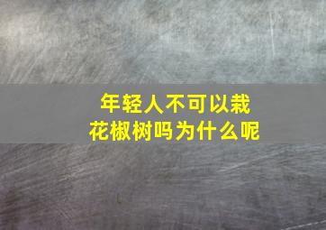 年轻人不可以栽花椒树吗为什么呢