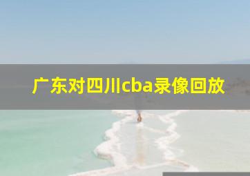 广东对四川cba录像回放