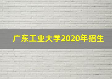 广东工业大学2020年招生