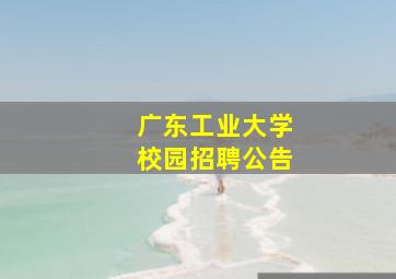 广东工业大学校园招聘公告