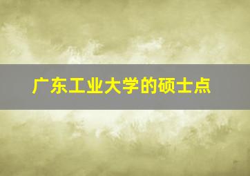 广东工业大学的硕士点