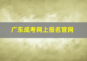 广东成考网上报名官网