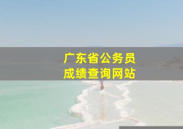 广东省公务员成绩查询网站