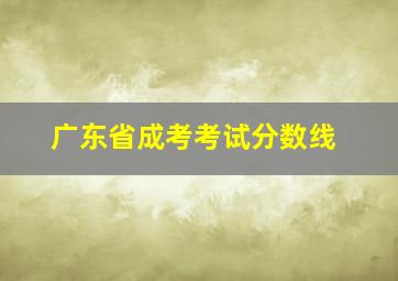 广东省成考考试分数线