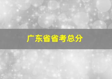 广东省省考总分