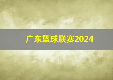 广东篮球联赛2024