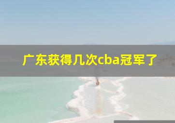 广东获得几次cba冠军了