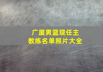 广厦男篮现任主教练名单照片大全