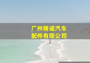 广州精诚汽车配件有限公司