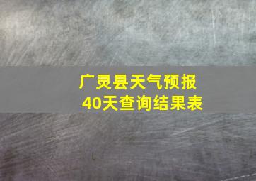 广灵县天气预报40天查询结果表