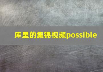 库里的集锦视频possible