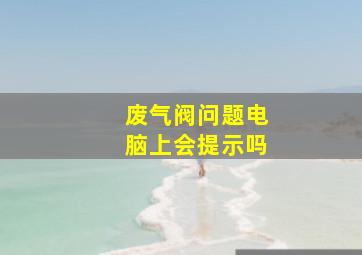 废气阀问题电脑上会提示吗