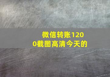 微信转账1200截图高清今天的