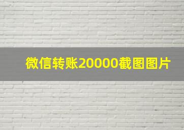 微信转账20000截图图片