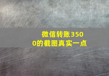 微信转账3500的截图真实一点