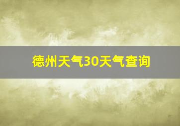 德州天气30天气查询