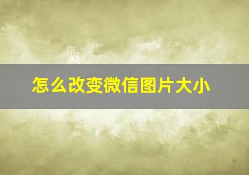 怎么改变微信图片大小