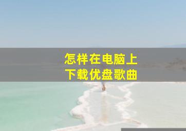 怎样在电脑上下载优盘歌曲