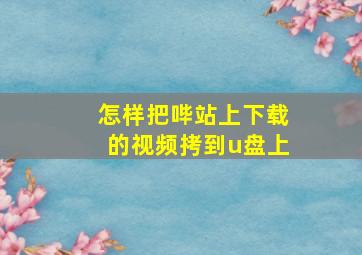 怎样把哔站上下载的视频拷到u盘上