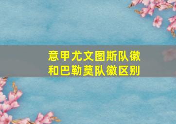 意甲尤文图斯队徽和巴勒莫队徽区别