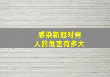 感染新冠对男人的危害有多大