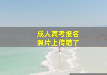 成人高考报名照片上传错了