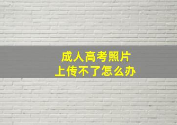 成人高考照片上传不了怎么办