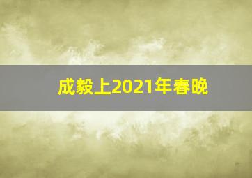 成毅上2021年春晚