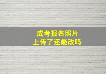 成考报名照片上传了还能改吗