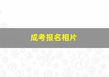 成考报名相片