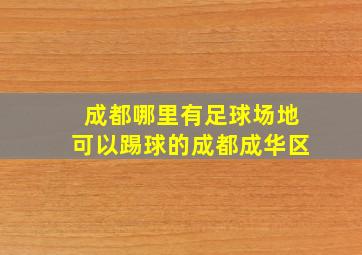 成都哪里有足球场地可以踢球的成都成华区