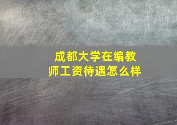 成都大学在编教师工资待遇怎么样