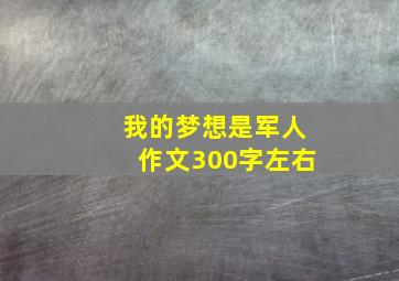 我的梦想是军人作文300字左右