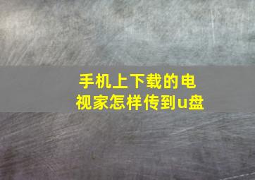 手机上下载的电视家怎样传到u盘