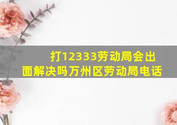 打12333劳动局会出面解决吗万州区劳动局电话