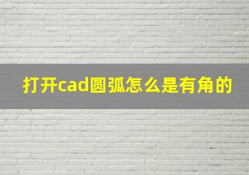 打开cad圆弧怎么是有角的