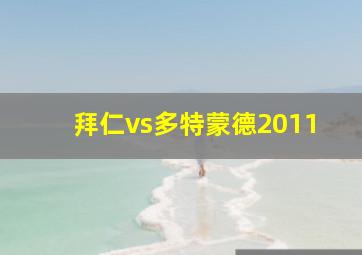 拜仁vs多特蒙德2011