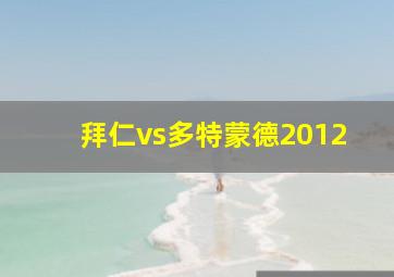 拜仁vs多特蒙德2012