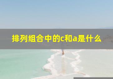 排列组合中的c和a是什么