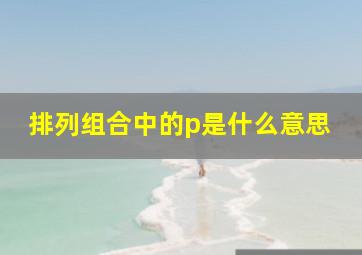 排列组合中的p是什么意思