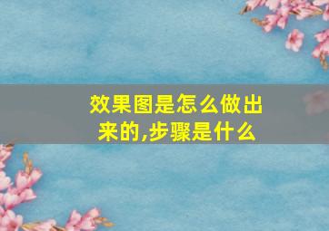 效果图是怎么做出来的,步骤是什么