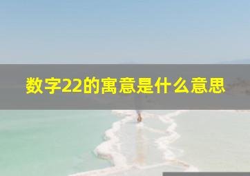 数字22的寓意是什么意思