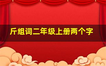 斤组词二年级上册两个字