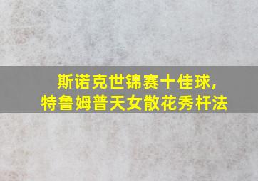 斯诺克世锦赛十佳球,特鲁姆普天女散花秀杆法